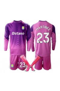 Aston Villa Emiliano Martinez #23 Keeper Babyklær Tredje Fotballdrakt til barn 2025-26 Lange ermer (+ Korte bukser)